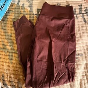 burgundy plum leggings